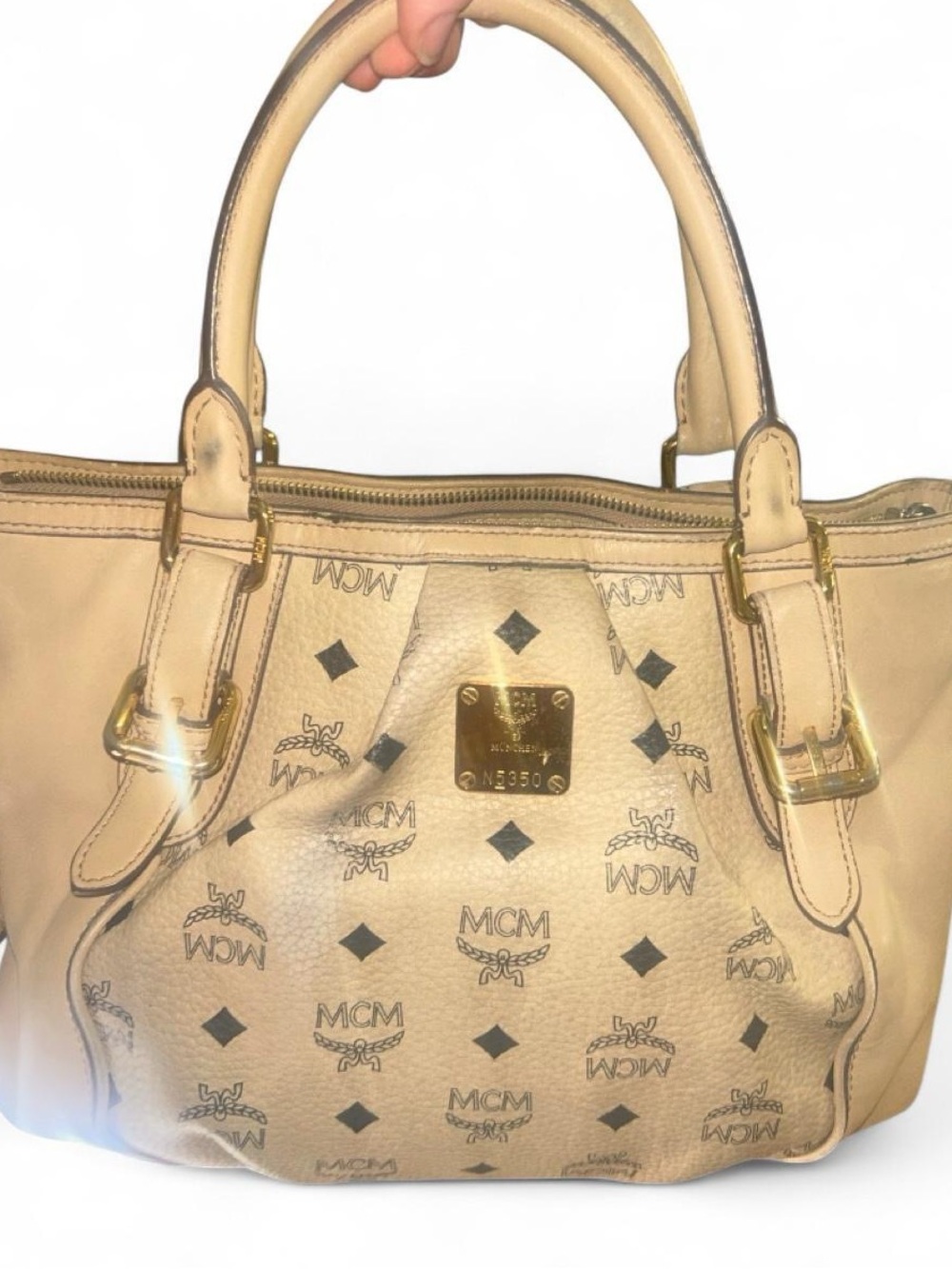 MCM Visetos Monogram Satchel / Top Handle Bag